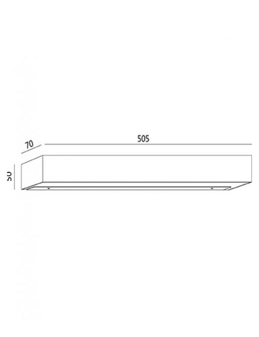 Candeeiro Parede Mistral 50 cm
