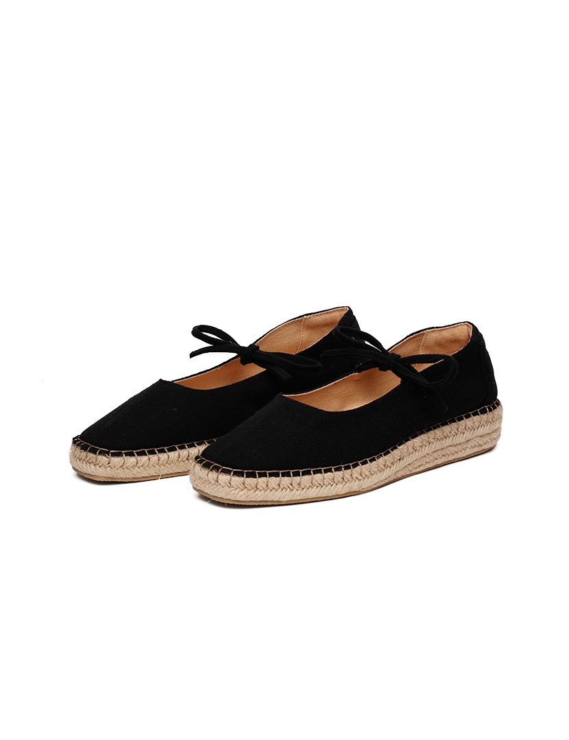 Alpercatas Senhora Tulipa Raw Linen Black
