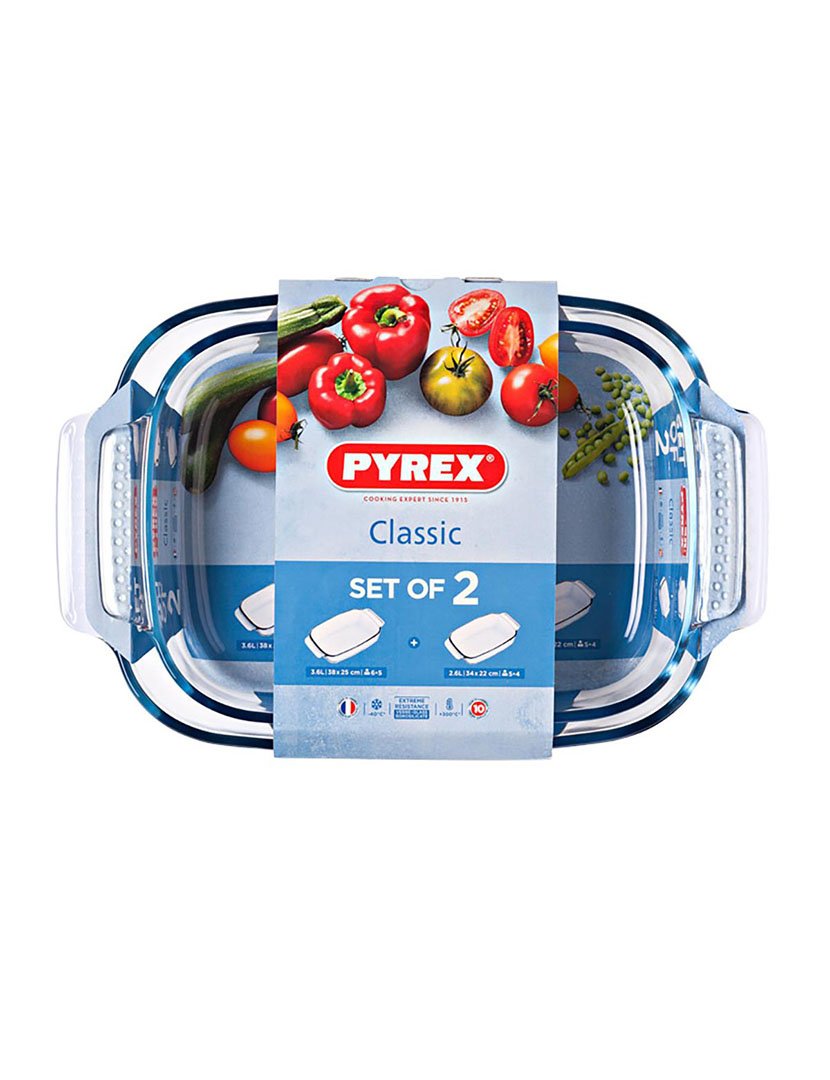 Conjunto 2 Tabuleiros Forno Classic 38x25/34x22 cm