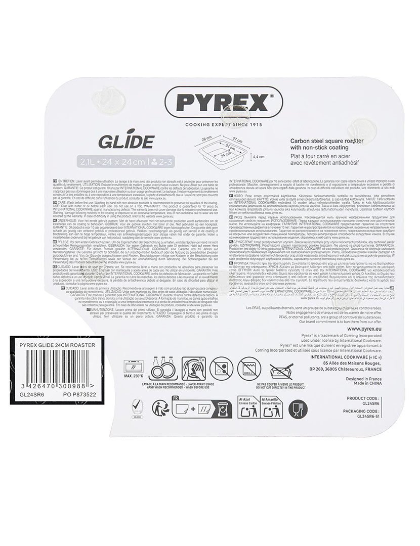 Tabuleiro Quadrado Glide 24 cm