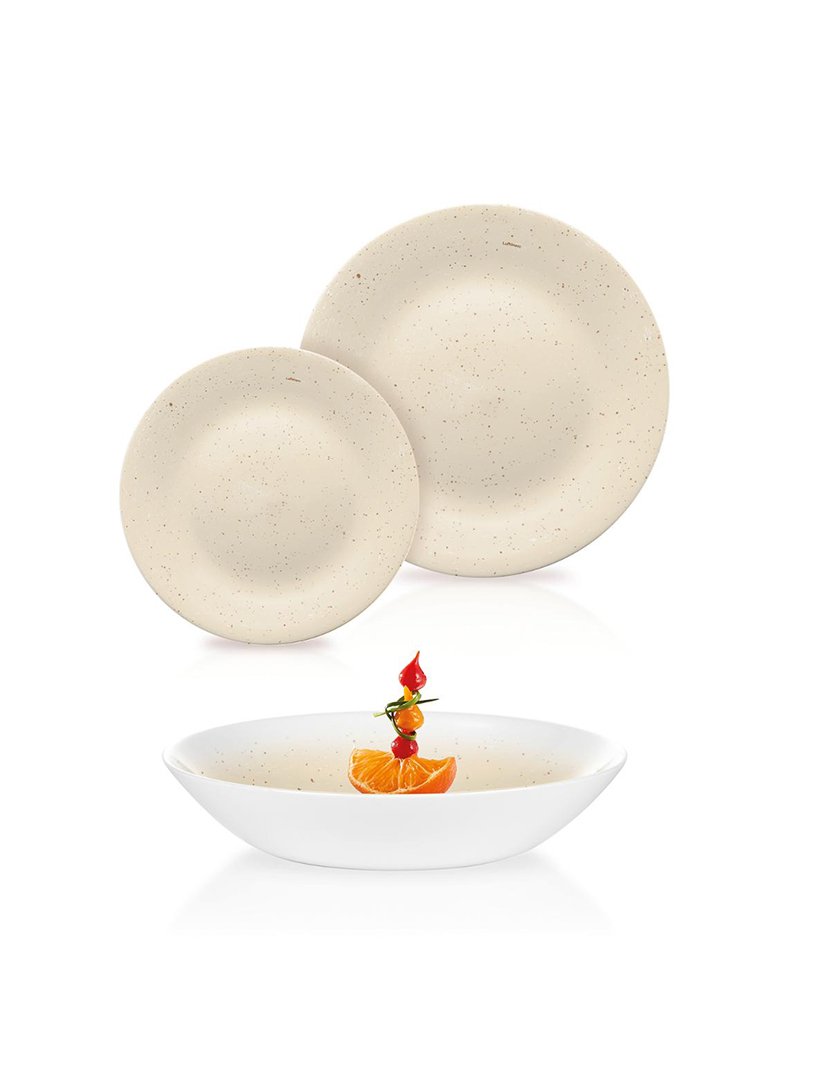 Serviço Mesa 18 Peças Senda Taupe