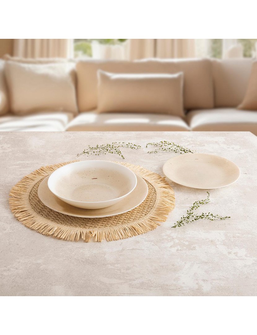 Serviço Mesa 18 Peças Senda Taupe