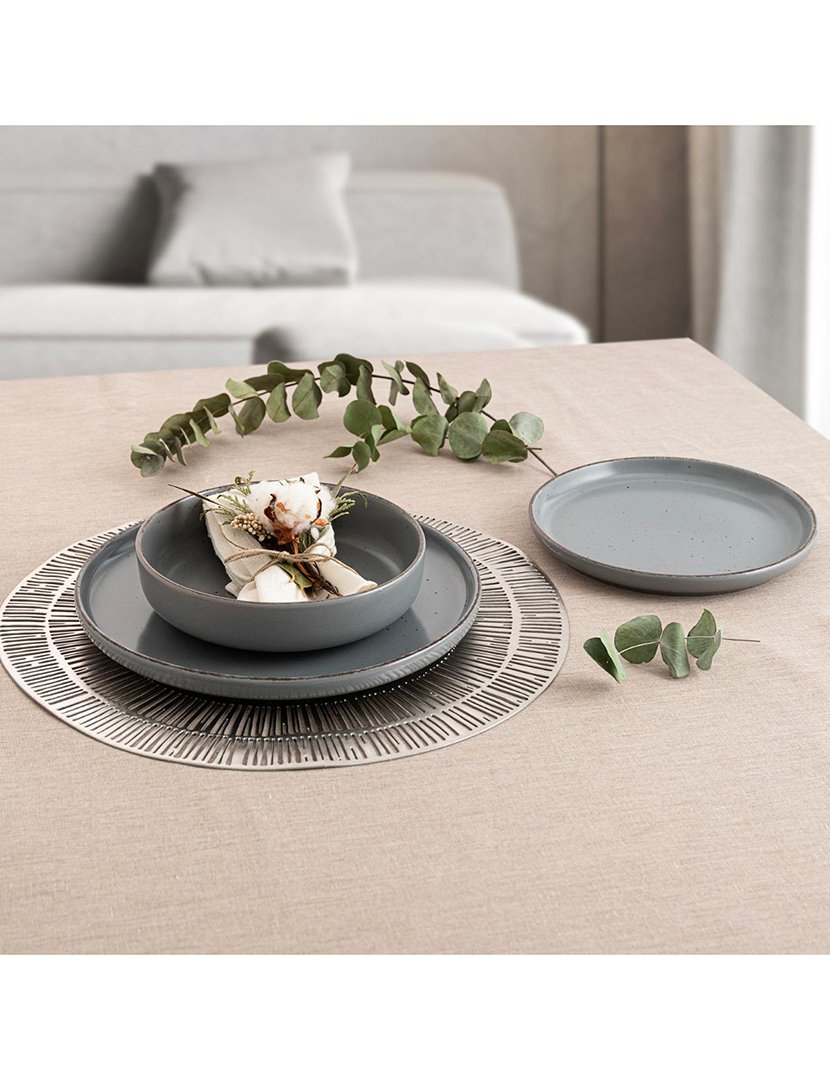 Serviço Mesa 12 Peças Duna Cinza