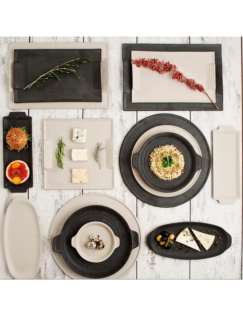 Travessa Rectangular Mineral Gres