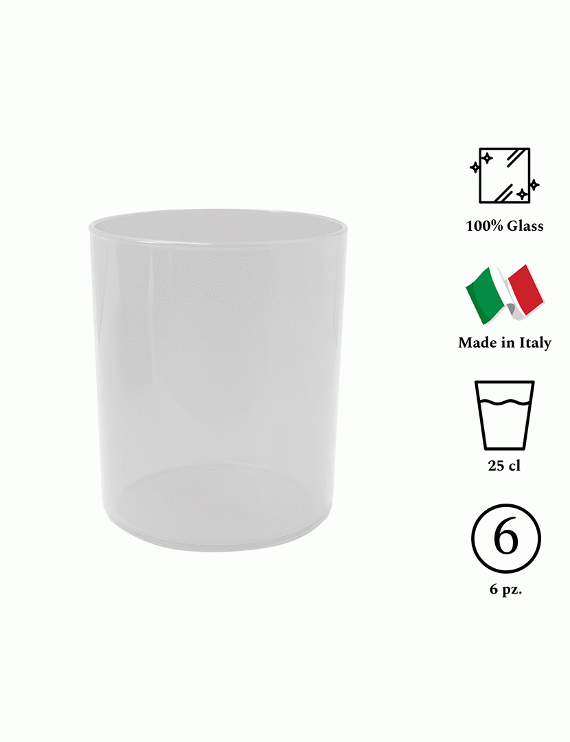 Conjunto 6 Copos Aere 25 cl Branco