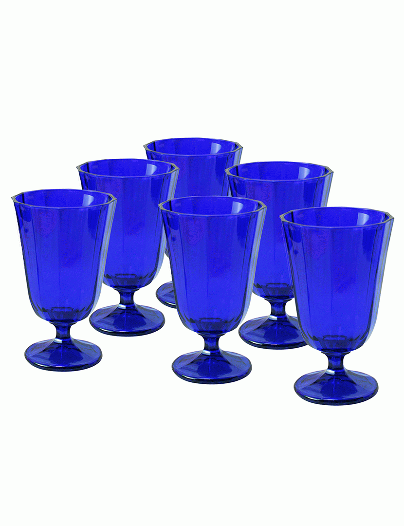 Conjunto 6 Copos Ana 25 cl Azul