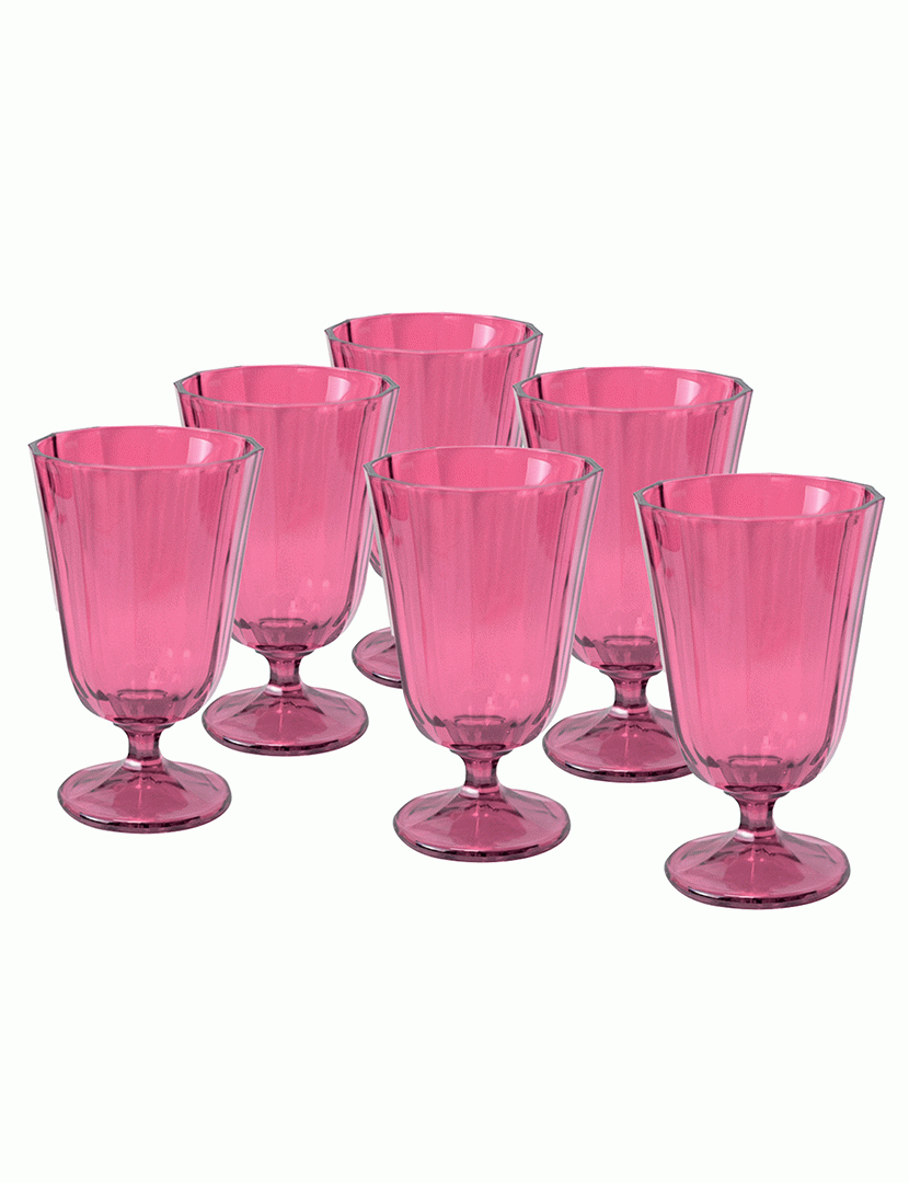 Conjunto 6 Copos Ana 25 cl Rosa