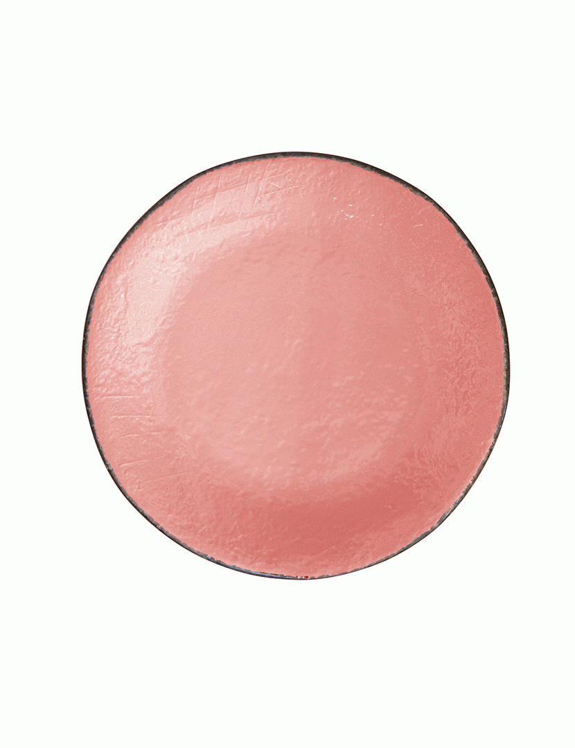 Conjunto 6 Pratos Sobremesa 20 cm Preta Rosa