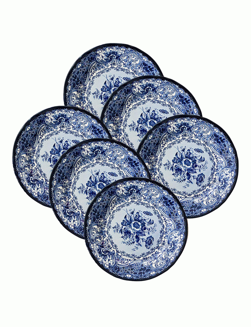 Conjunto 6 Pratos Rasos Old England