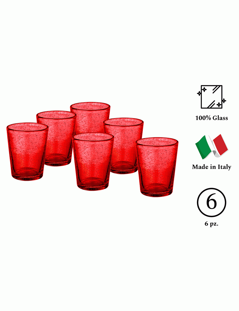 Conjunto 6 Copos Matera Vermelho