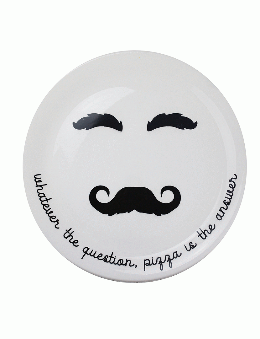 Prato Pizza Smorfia Bigode