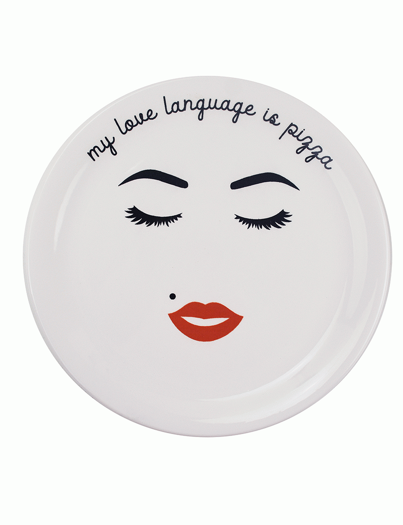 Prato Pizza Smorfia Mulher