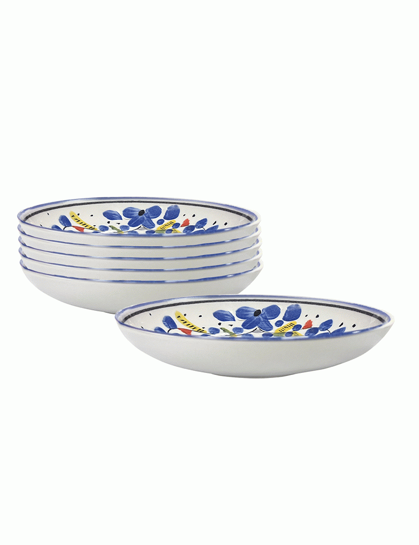 Conjunto 6 Pratos Fundos 22 cm Maritime Capri