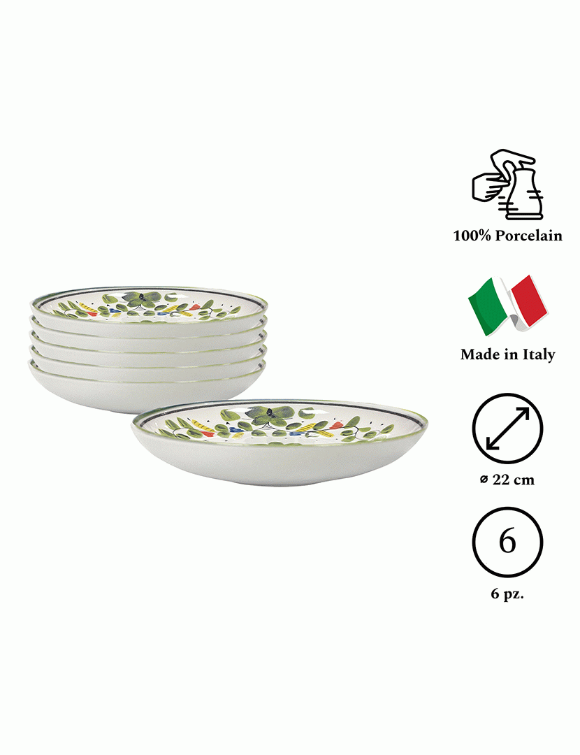 Conjunto 6 Pratos Fundos 22 cm Maritime Genoa