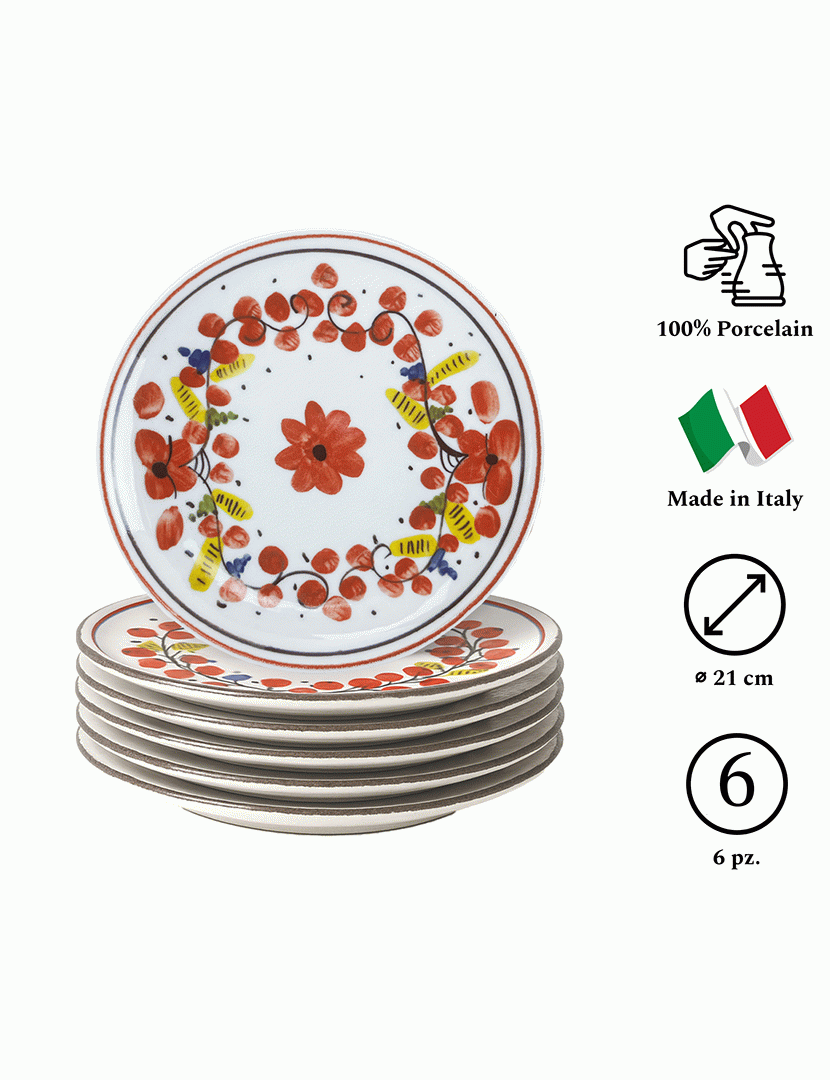 Conjunto 6 Pratos Sobremesa 21 cm Maritime Sorrento