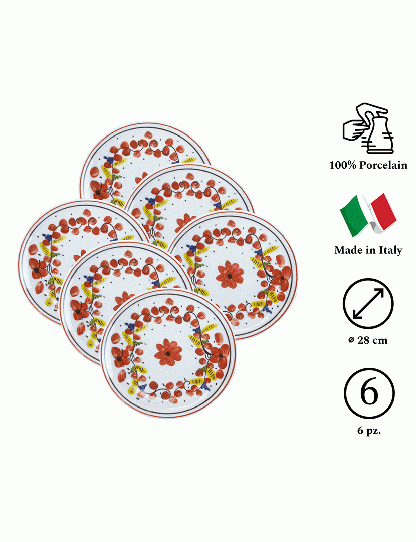 Conjunto 6 Pratos Rasos 28 cm Maritime Sorrento