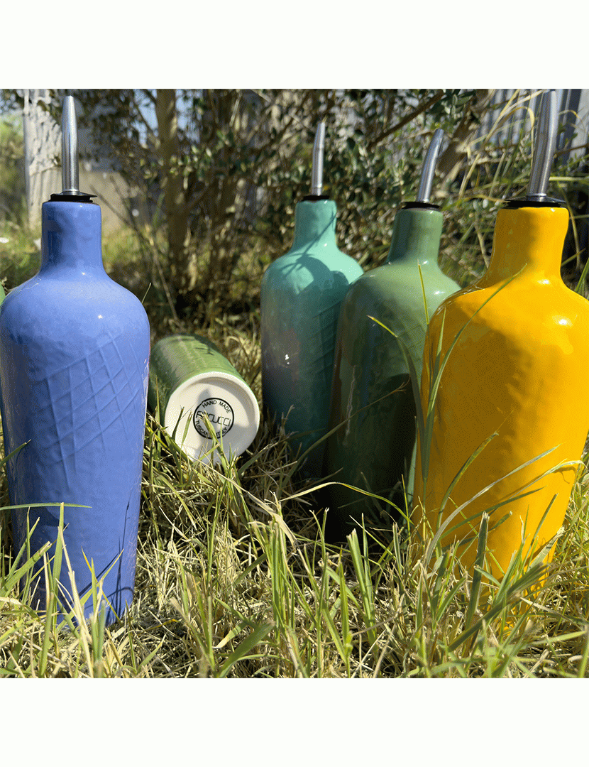 Galheteiro Azeite Preta Amarelo