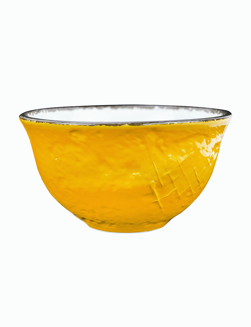 Conjunto 6 Tijelas Preta Amarelo