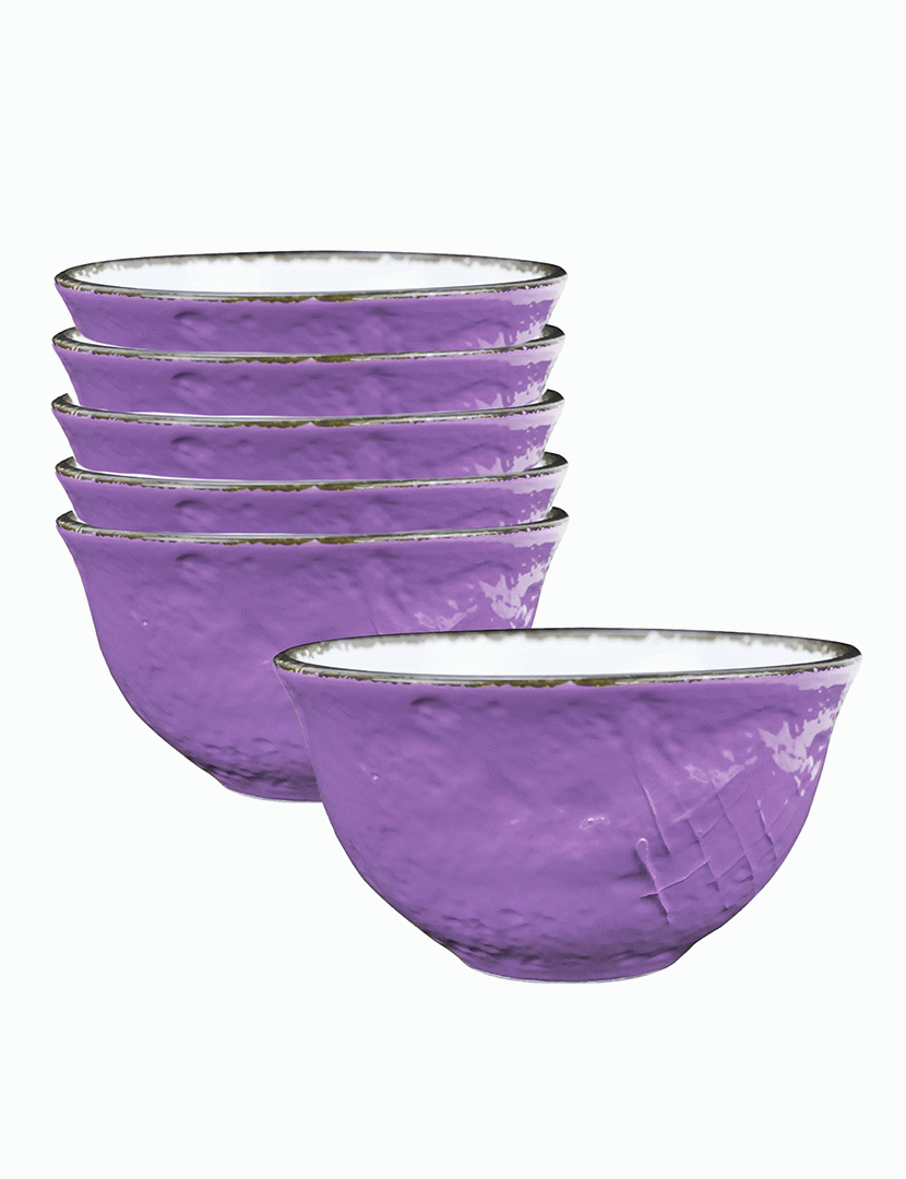 Conjunto 6 Tijelas Preta Lilás