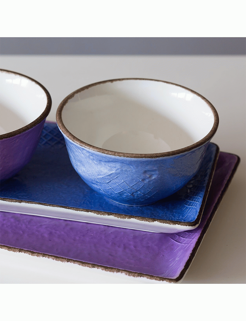 Conjunto 6 Tijelas Preta Turquesa