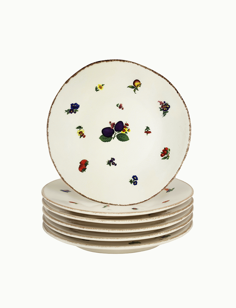 Conjunto 6 Pratos Sobremesa Fruttini