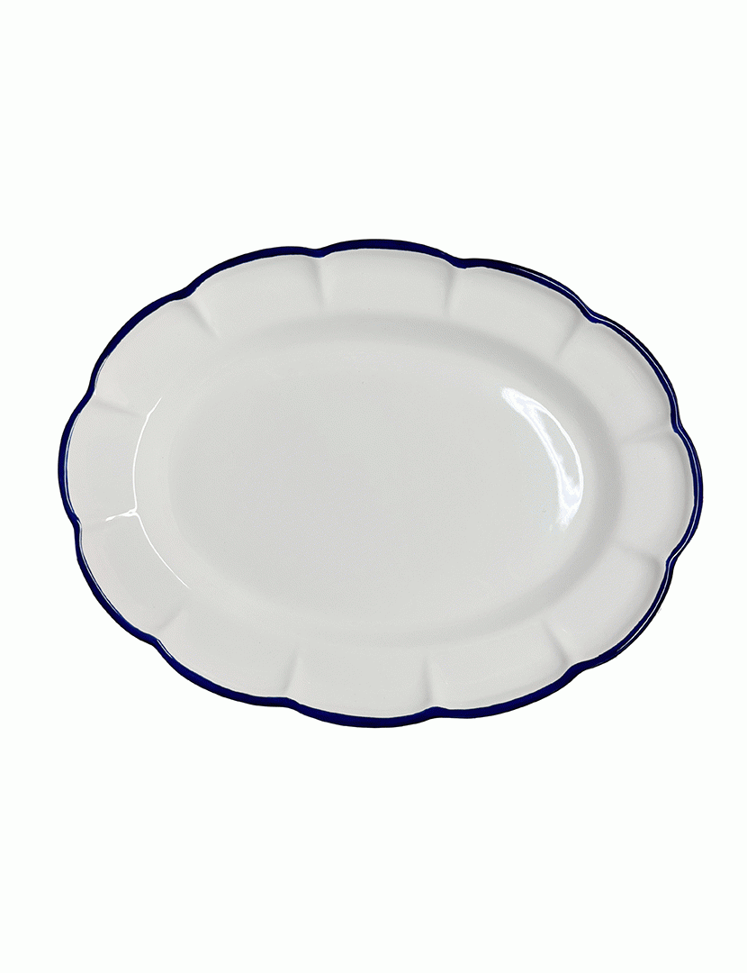 Travessa Oval 39 cm Dolcevita Filo Azul