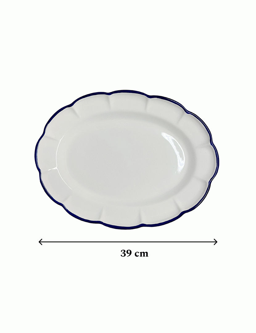 Travessa Oval 39 cm Dolcevita Filo Azul