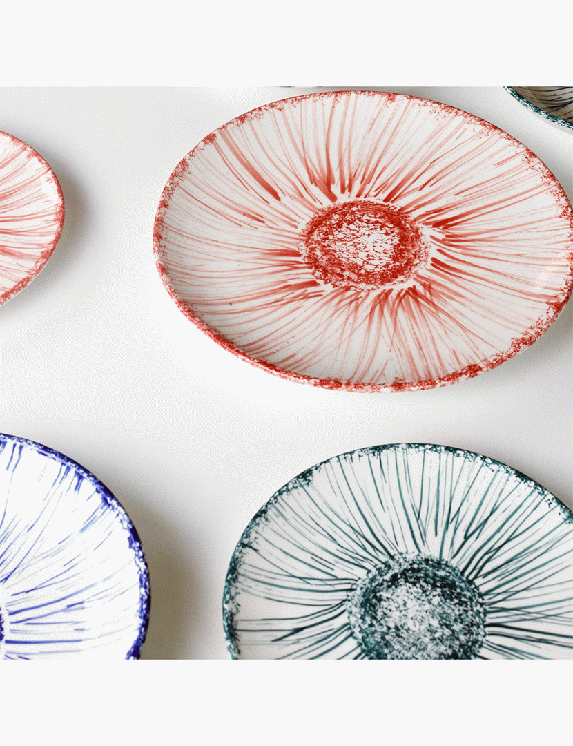 Conjunto 6 Pratos Sobremesa Girasole Verde