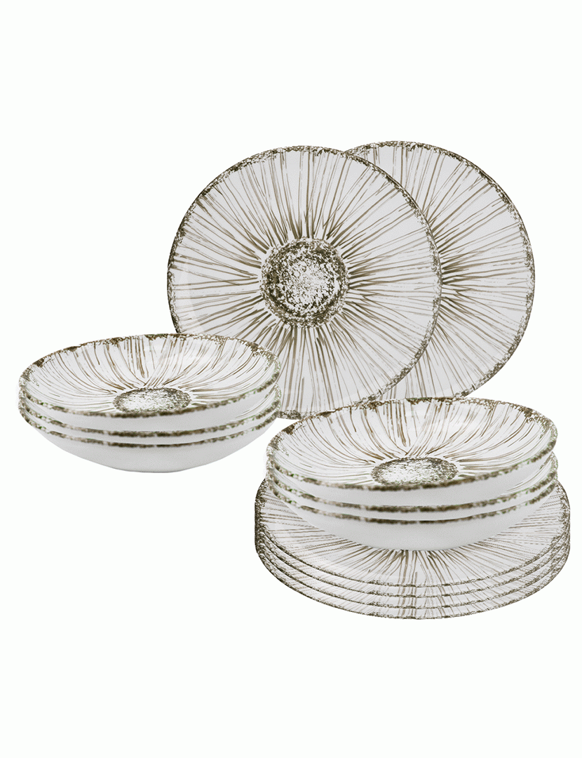 Serviço Loiça 12 Peças Girasole Taupe