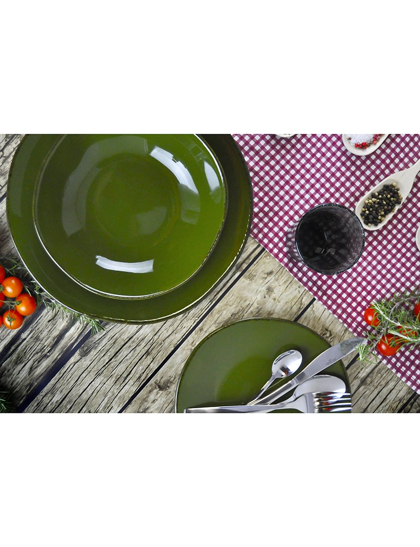 Serviço Loiça 12 Peças Materia Verde