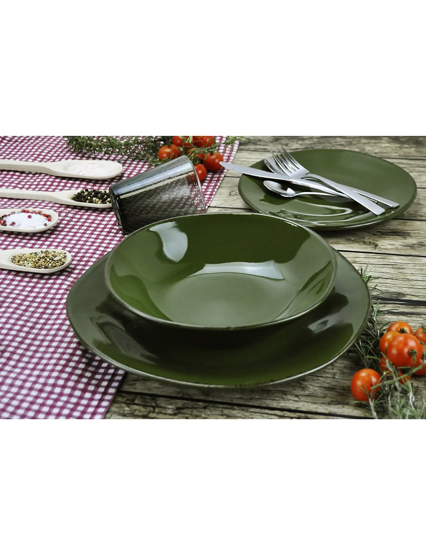 Serviço Loiça 12 Peças Materia Verde
