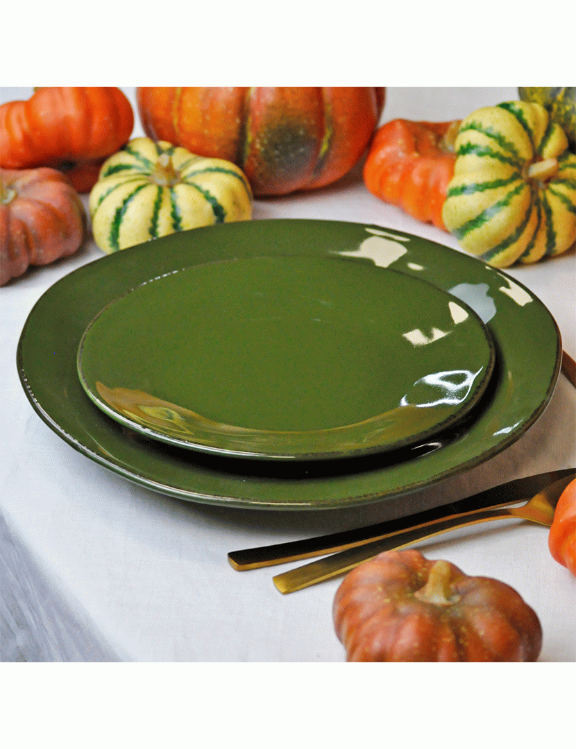 Conjunto 6 Pratos Sobremesa 23 cm Materia Verde