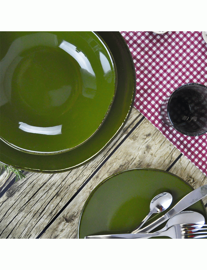 Conjunto 6 Pratos Sobremesa 23 cm Materia Verde