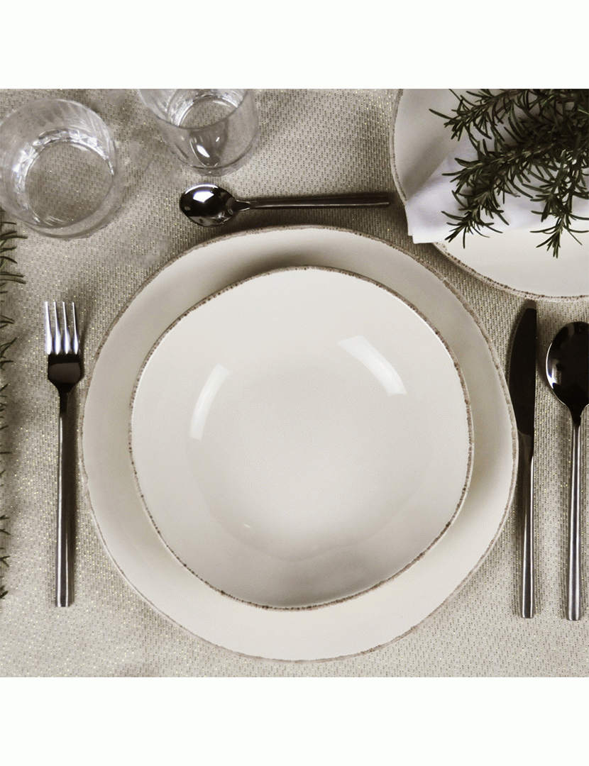 Conjunto 6 Pratos Sobremesa 23 cm Materia Branco