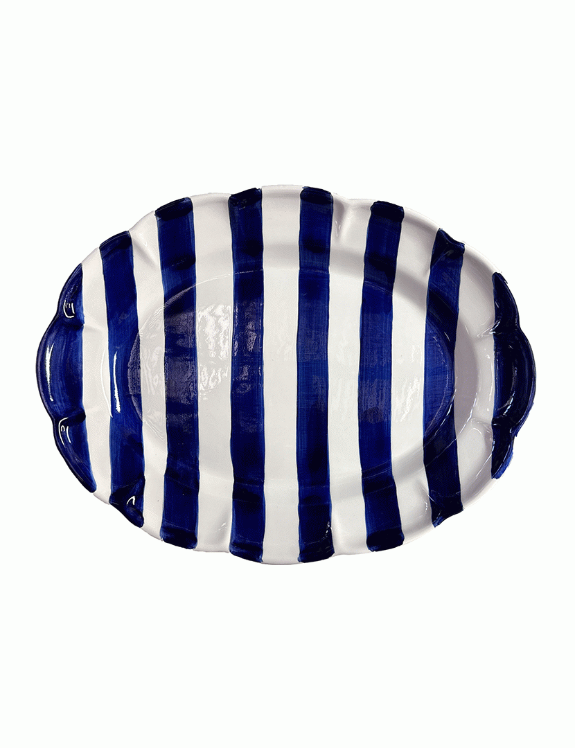 Travessa Oval Dolcevita Nastro Azul