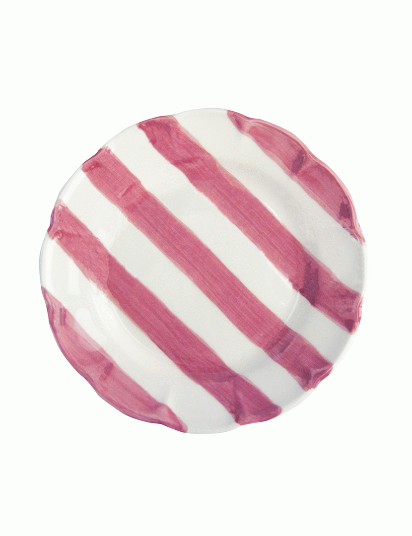 Conjunto 6 Pratos Sobremesa Dolcevita Nastro Rosa