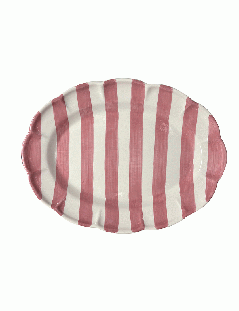 Travessa Oval Dolcevita Nastro Rosa