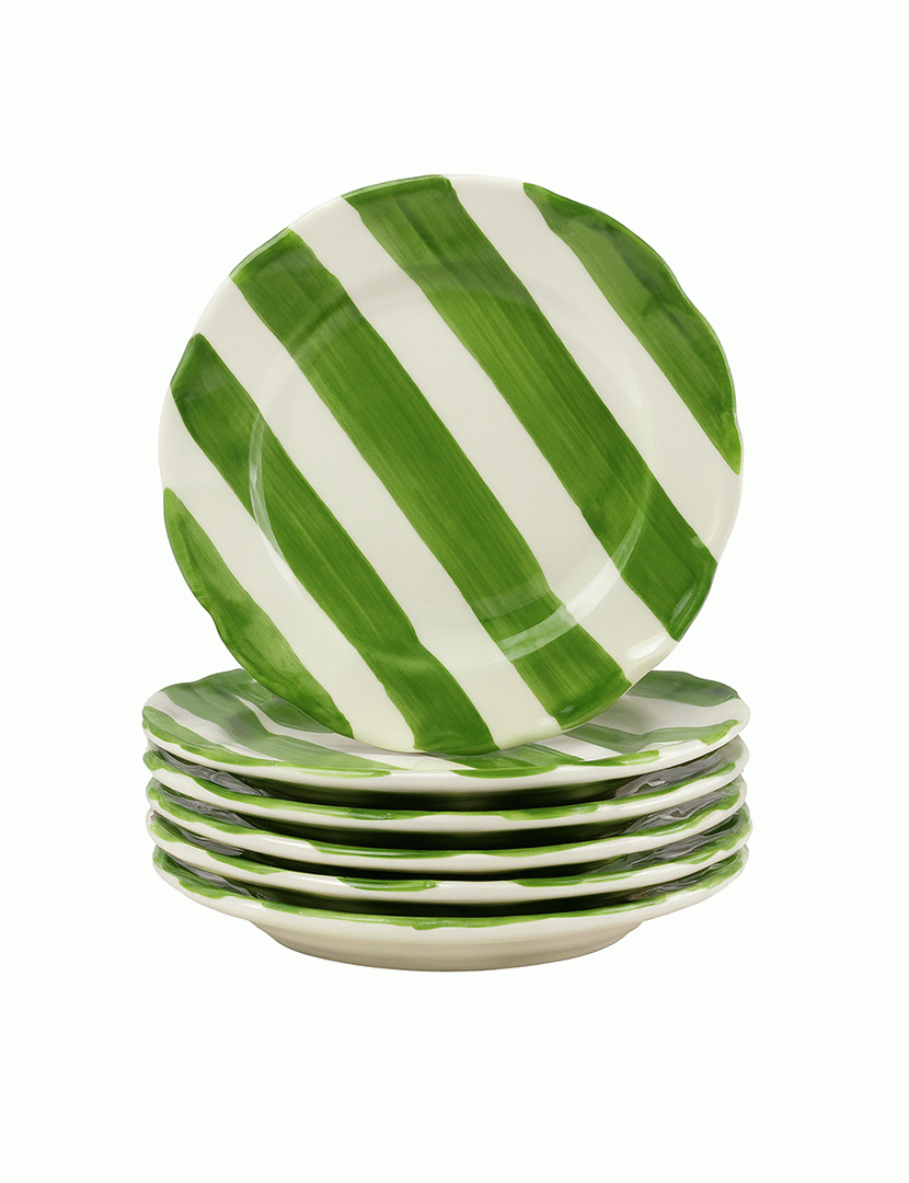 Conjunto 6 Pratos Sobremesa Dolcevita Nastro Verde