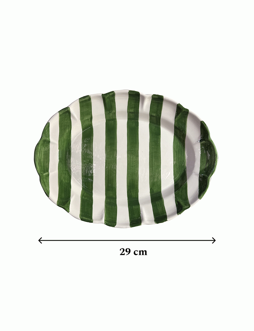 Travessa Oval Dolcevita Nastro Verde