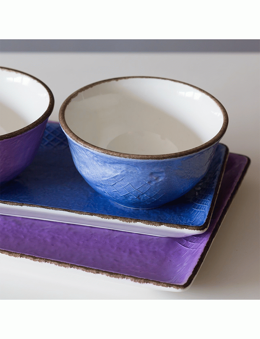 Travessa Preta 32x26 cm Dourado/Preto