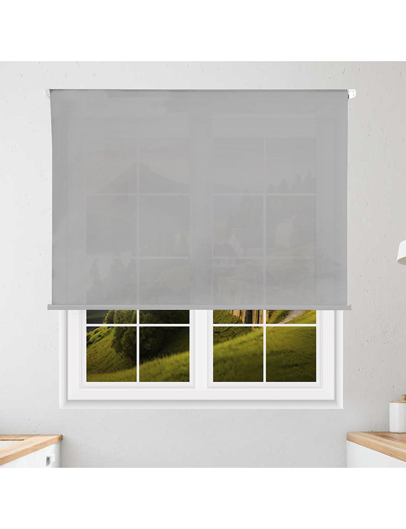 Estore de enrolar Translúcido Cinza