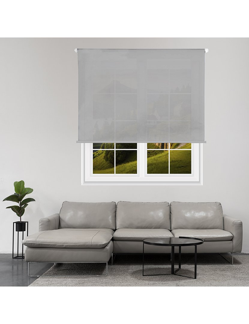 Estore de enrolar Translúcido Cinza