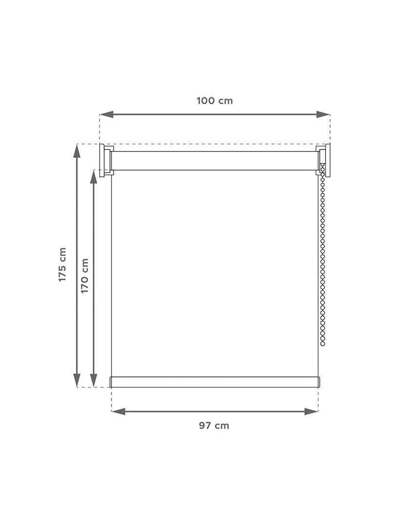 Estore de enrolar Translúcido Azul Claro