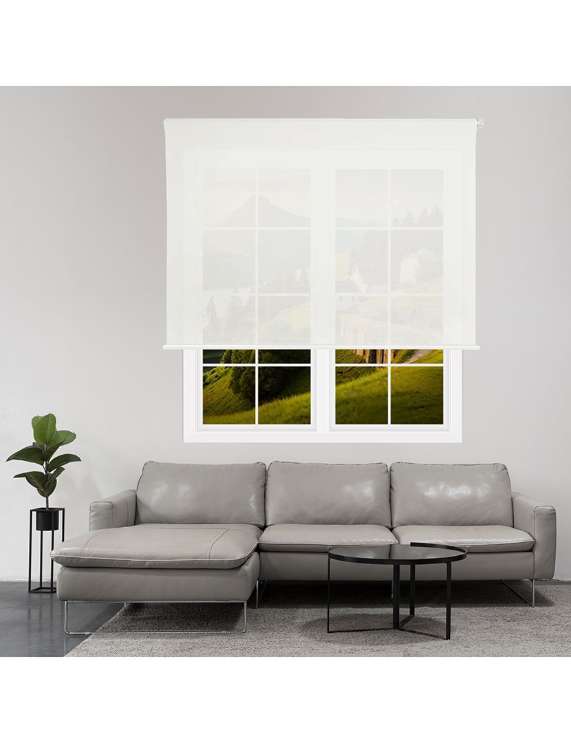 Estore de enrolar Translúcido Branco-sujo