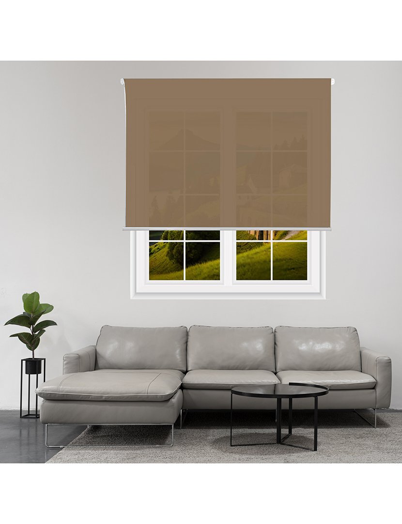 Estore de enrolar Translúcido Castanho Claro