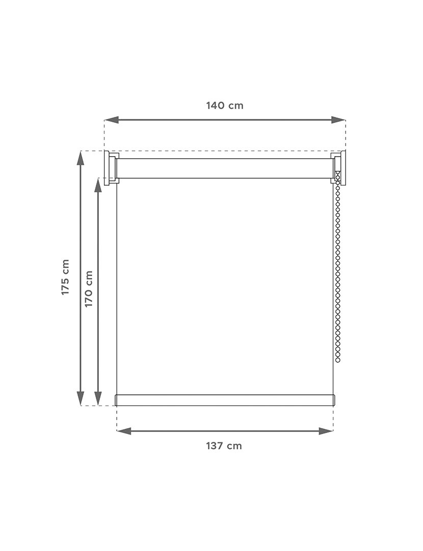 Estore de enrolar Opaca Cinza