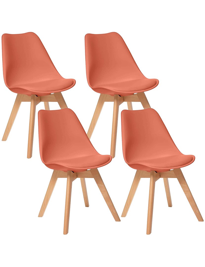 Conjunto de 4 cadeiras Terracota