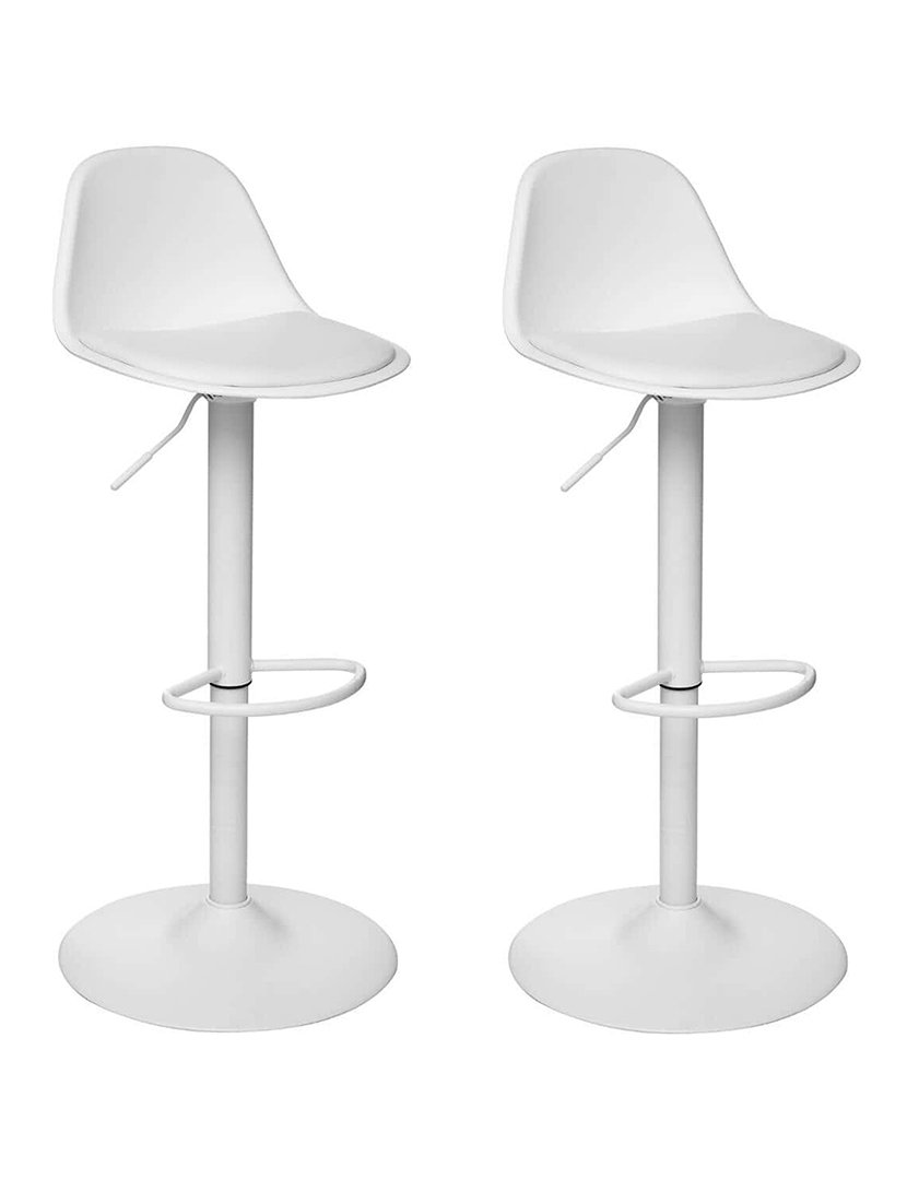 Conjunto de 2 Assentos de bar Brancas