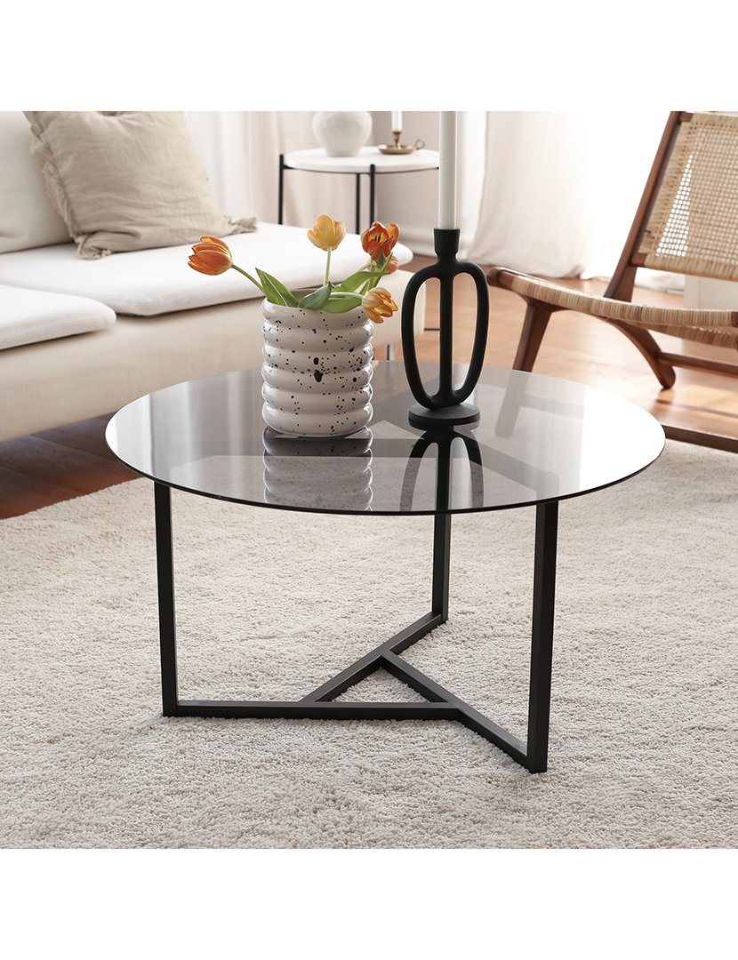 Mesa de centro redonda metálica