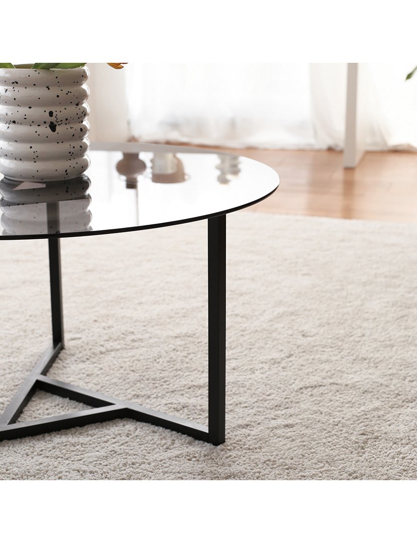 Mesa de centro redonda metálica